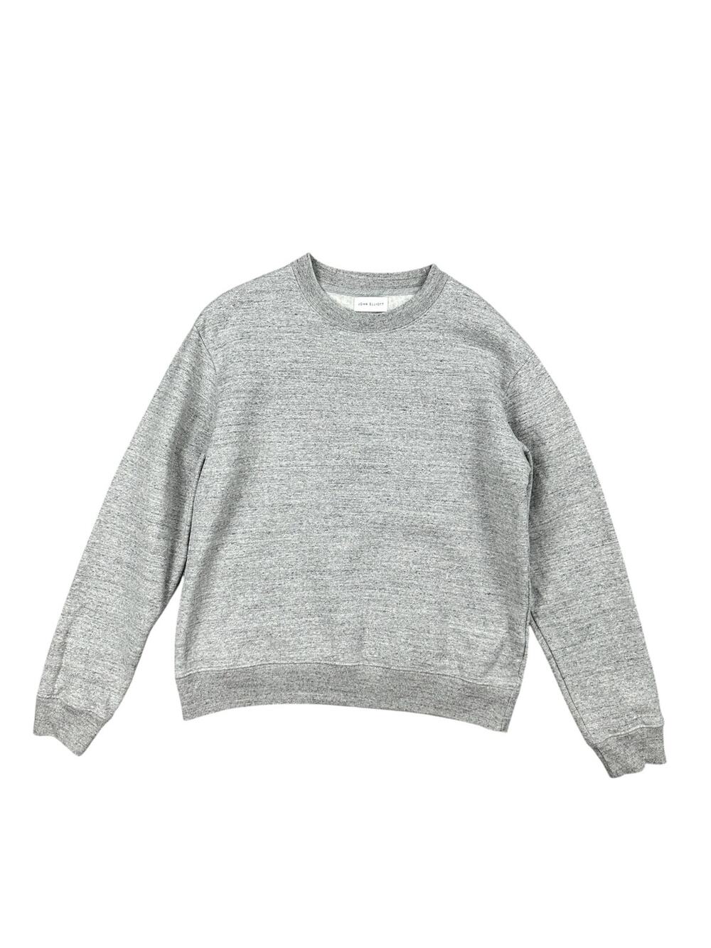 John Elliott Cashmere Fleece Beach Crewneck Sweatshirt Heather Gray — 2 (Medium)